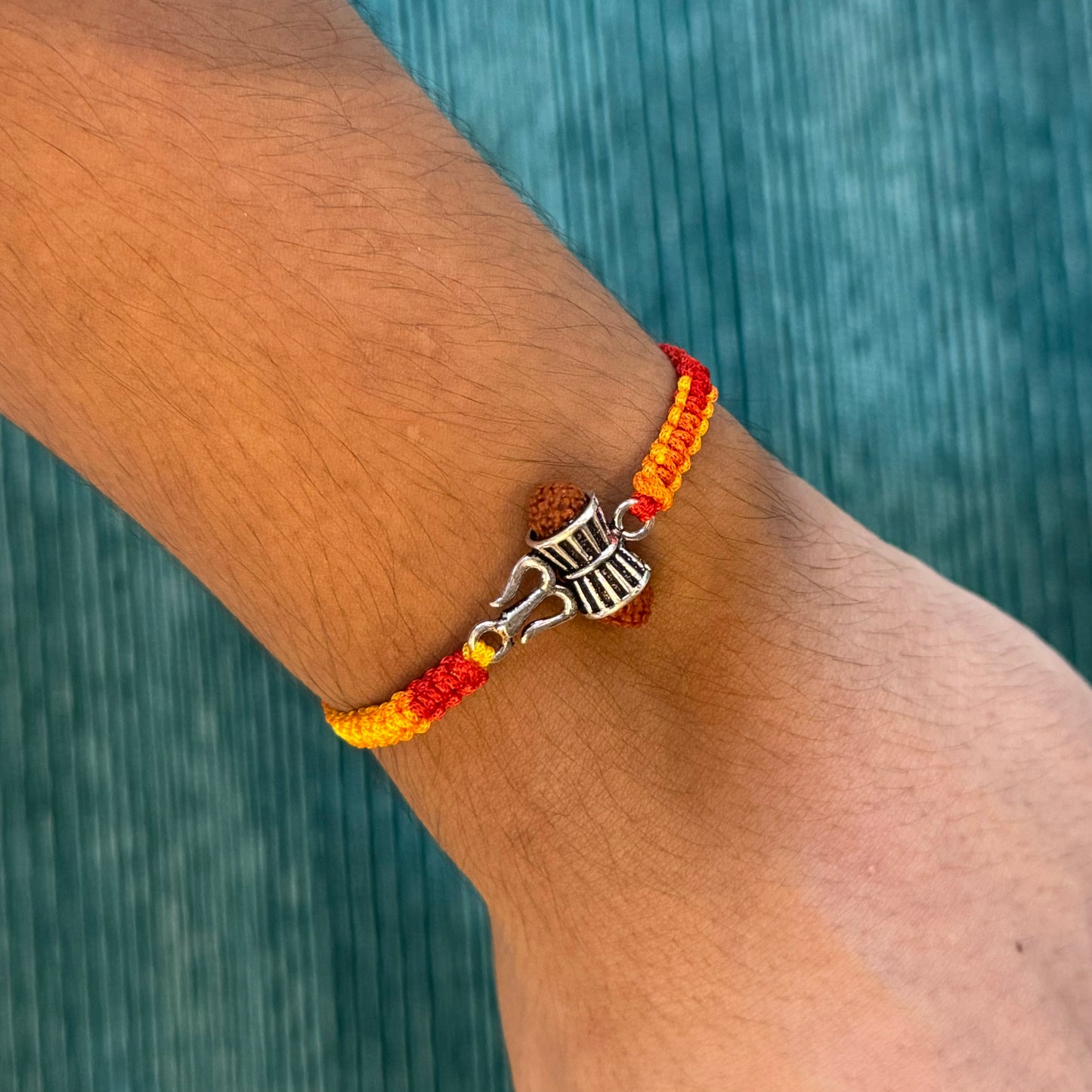 Shiv Trishul and Damru Red Moli Rakhi