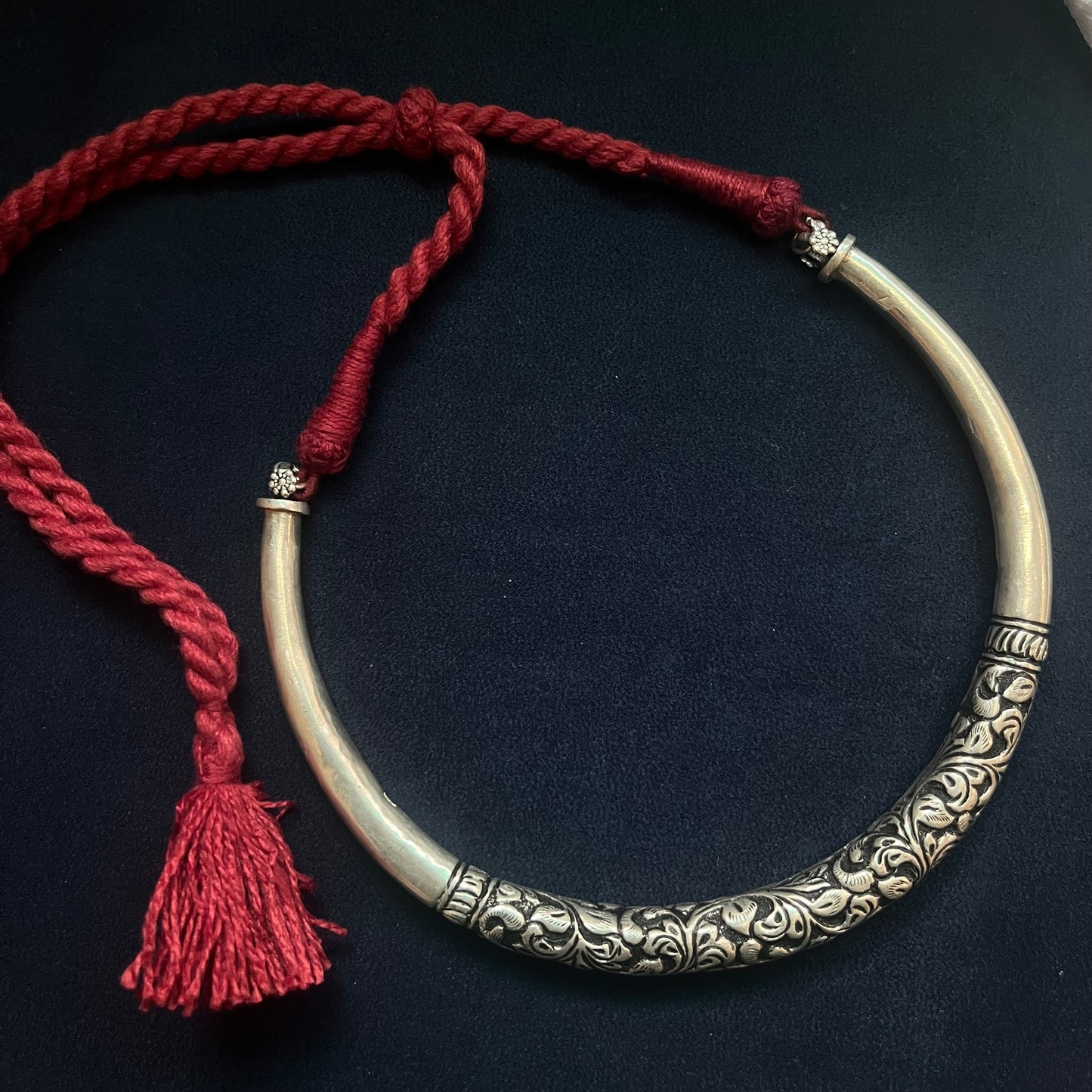 Full Oxidised Hasali Necklace