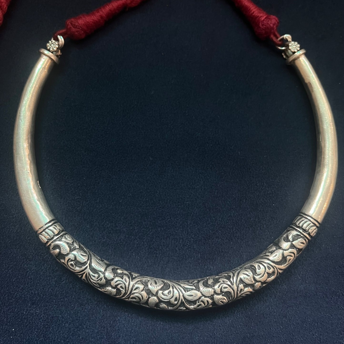 Full Oxidised Hasali Necklace