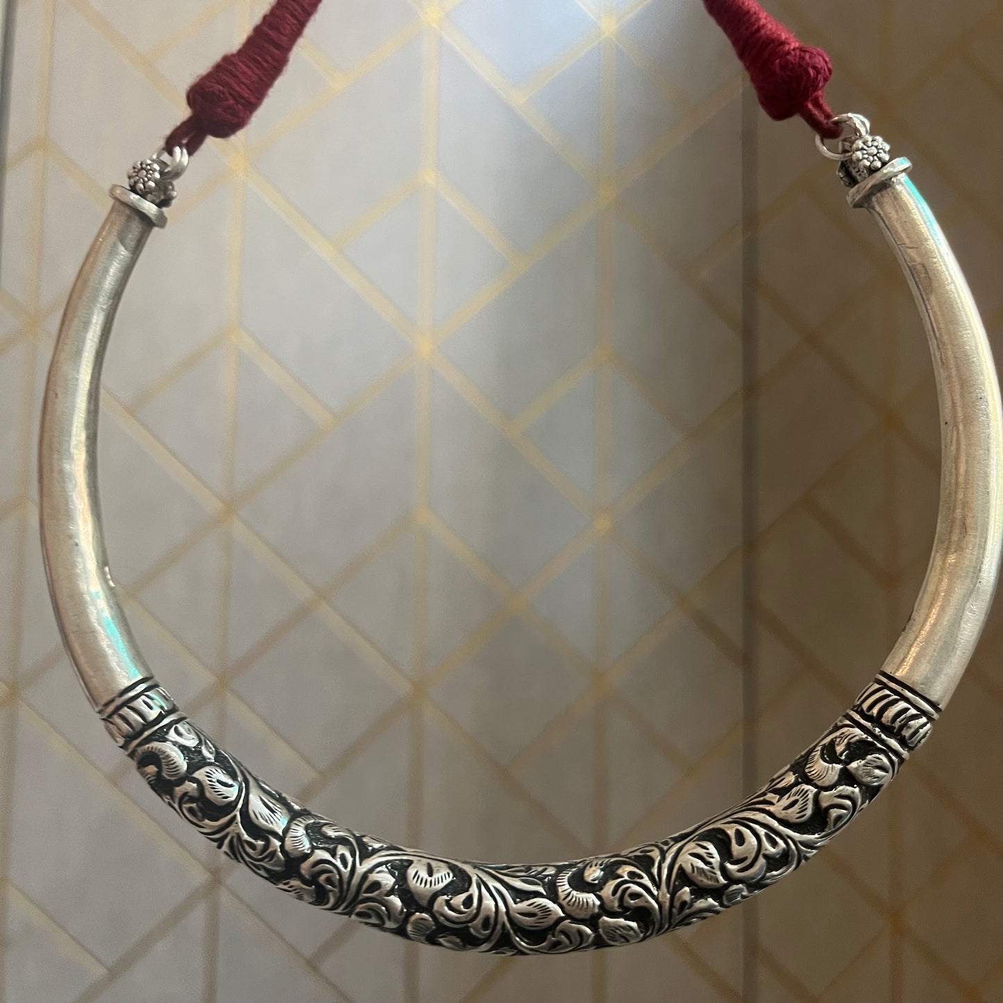 Full Oxidised Hasali Necklace