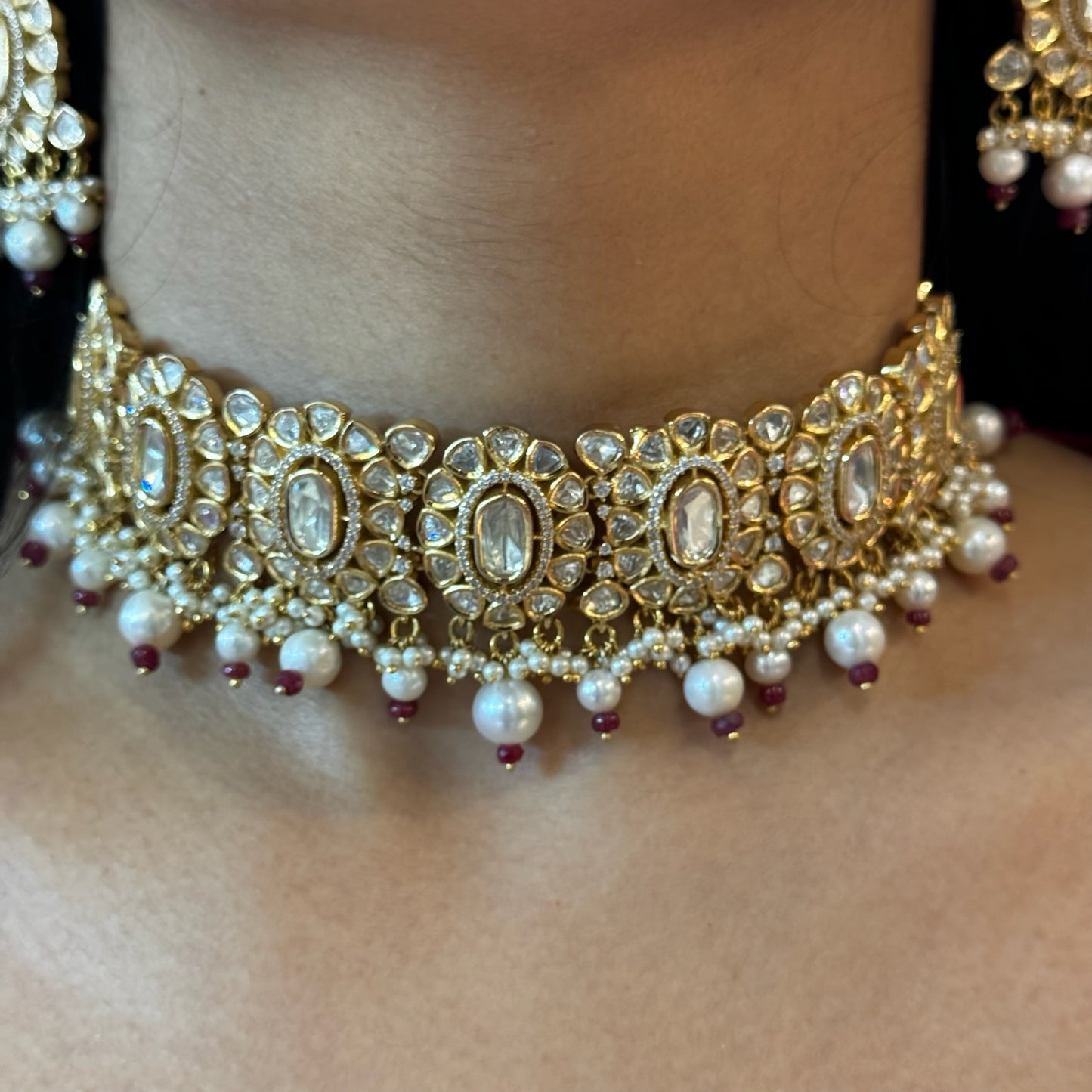 Classic Choker Polki Necklace Set