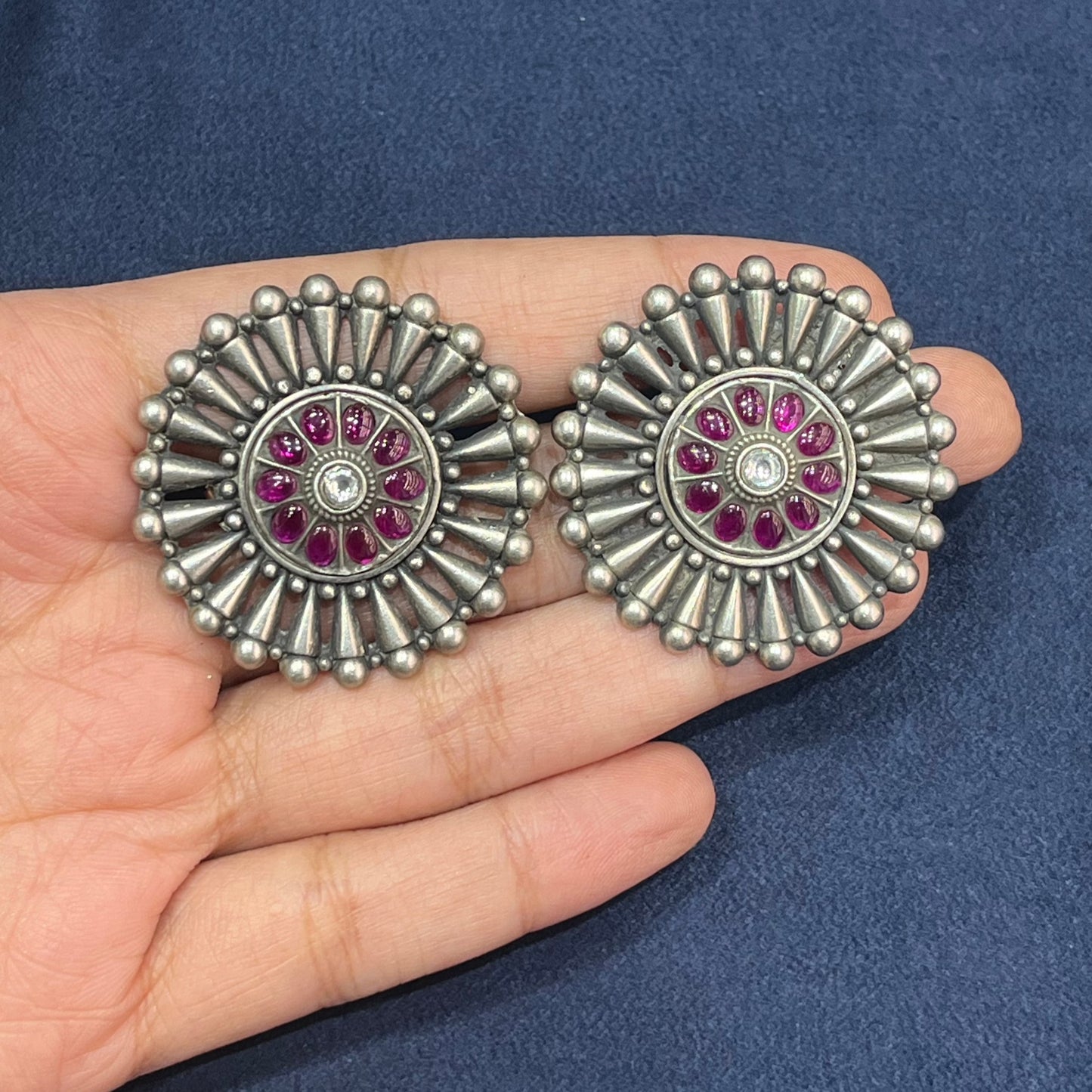 Intricate Flower Classic Stud Earrings