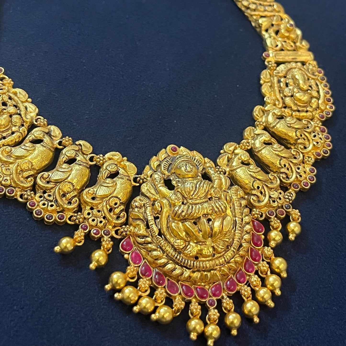 Laxmi Temple Gold Finish Necklace