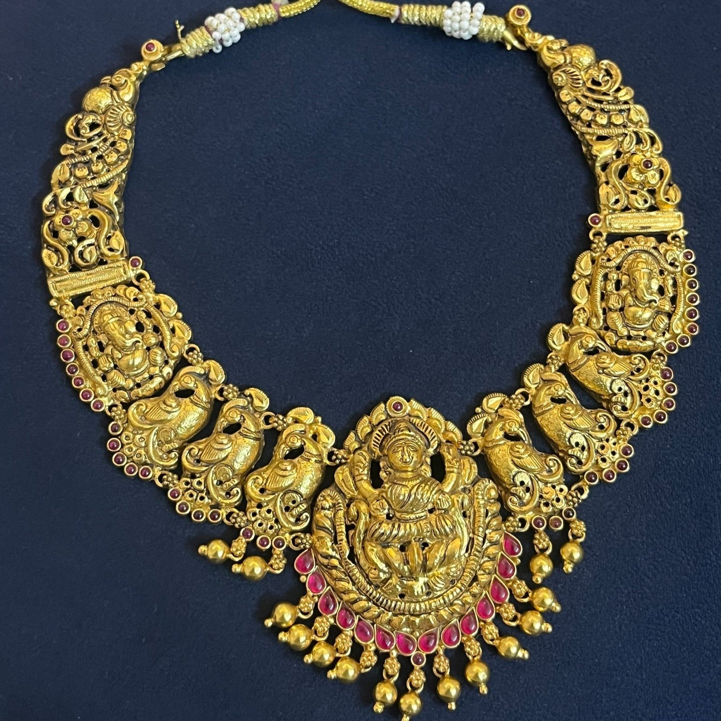 Laxmi Temple Gold Finish Necklace